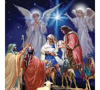 A Child is Born Three Wise Men Christmas Card 3D Lenticular/Holographic