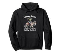 A Chill Cowboy Frog RCruising on a Donkey at a Relaxed Pace Pullover Hoodie