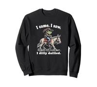 A Chill Cowboy Frog RCruising on a Donkey at a Relaxed Pace Sweatshirt