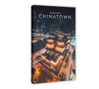 A Chinatown Canvas Poster Bedroom Decor Landscape Office Room Decor Gift Frame: 16x24inch(40x60cm)