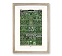 A Chinese Pattern by Albert Racinet Framed Print | A2 Oak Framed Wall Art | Ready to Hang | Modern Fantasy Picture | Living Room Bedroom Lounge Office