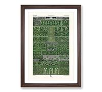 A Chinese Pattern by Albert Racinet Framed Print | A2 Walnut Framed Wall Art | Ready to Hang | Modern Fantasy Picture | Living Room Bedroom Lounge Office