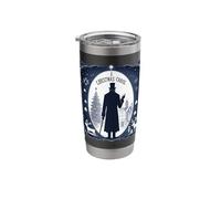 A Christmas Carol with Ebeneezer Scrooge Silhouette Stainless Steel Insulated Tumbler