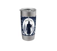 A Christmas Carol with Ebeneezer Scrooge Silhouette Stainless Steel Insulated Tumbler