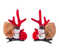 (A) Christmas Decorations Christmas Hanging Decoration Children's Christmas Deer Horn Hair Clip Christmas Hair Clip Cute Clip Hair Clip Hair Clip Xmas Dec