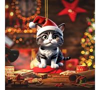 (A) Christmas Holiday Decorations Sale Christmas Ideas Kittens Car Pendant Backpack Pendant Xmas Tree Decoration Christmas Tree Ornament Home Decor Hangin