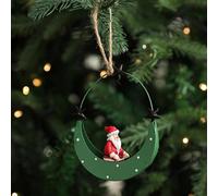 (A) Christmas Ornament Cute Christmas Tree Decoration Christmas Wrought Iron Alien Pendant Snowman Reindeer Santa Claus Christmas Tree Ornament Desktop De