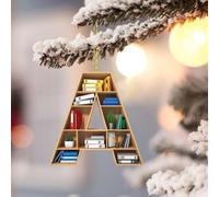 (A) Christmas Ornament Xmas Decoration 26 Letters Christmas Tree Decoration Pendant Christmas Tree Ornaments Personalized DIY Christmas Ornaments Christma