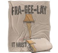 A CHRISTMAS STORY Blanket, 152 x 127 cm Fra-Gee-Lay' Fragile Leg Lamp Silky Touch Super Soft Throw Blanket