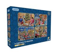 A Christmas to Remember | 4 x 500 Piece Jigsaw Puzzles | Christmas Multi-Box Jigsaw | Sustainable Puzzle for Adults | Premium 100% Recycled Board | Great Gift for Adults | Gibsons Games