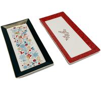 A Christmas Wish 2 Platter - White, Black and Red - Bone China - Set of 4