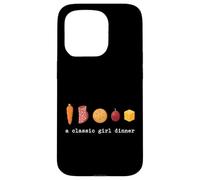 A Classic Girl Dinner Viral Trend Snack Meal Aesthetic Case for iPhone 15 Pro