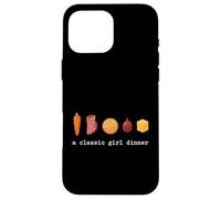 A Classic Girl Dinner Viral Trend Snack Meal Aesthetic Case for iPhone 16 Pro Max