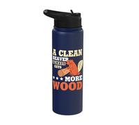 A Clean Beaver Always Gets More Wood Stainless Steel Insulated Water Bottle