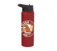 A Clean Beaver Always Gets More Wood Stainless Steel Insulated Water Bottle