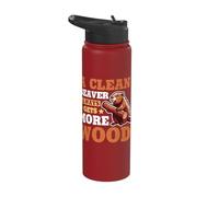 A Clean Beaver Always Gets More Wood Stainless Steel Insulated Water Bottle