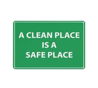 A Clean Place Is A Safe Place Sign Safe Sign, Signs Outdoor, 12 X 8 In, Sign For Home, Business, Driveway Alert