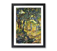A Clearing In Provence By Henri Edmond Cross Classic Painting Framed Wall Art Print, Ready to Hang Picture for Living Room Bedroom Home Office Décor, Black A3 (34 x 46 cm)