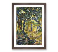 A Clearing in Provence by Henri-Edmond Cross Framed Print | A2 Walnut Framed Wall Art | Ready to Hang | Modern Religious Picture | Living Room Bedroom Lounge Office