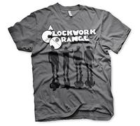 A Clockwork Orange Officially Licensed Clockwork Orange Shadows Mens T-Shirt (Dark Grey), Medium