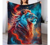 A Close Up of Mystic Lion Fluffy Blanket Kids Easy-Care Massive Blanket for Bed Present for Her Friend Mom Grandma Wife 60x80inch(150x200cm)