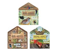 A Clover Robin Book of Nature Series 3 Books Lift-the-flap Collection Set (Bird House, Bug Hotel & Animal Homes)
