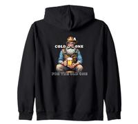 A Cold One for the Old One Gardening Beer Zip Hoodie
