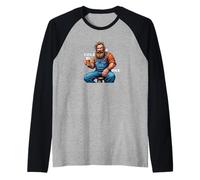 A Cold One for the Old One Mechanic Beer Raglan Baseball Tee