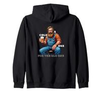 A Cold One for the Old One Mechanic Beer Zip Hoodie