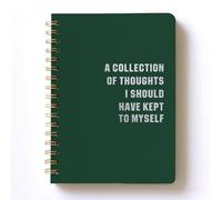 " A Collection of Thoughts I Should.. " Spiral Notebook, A5 160 Blank Pages Softcover with Dividers Wire Bound Notebook Journal,Notepad,Diary Book,- Funny Gag Gift for Friend Coworker Family