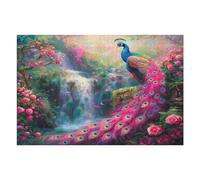 A Colorful Peacock 1000 Piece Jigsaw Puzzle for Adults Feathers Shimmering Lunch Break Activity Quick Escape No Duplicate Pieces for Busy Professionals 1000 PCS