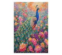 A Colorful Peacock 1000 Piece Jigsaw Puzzle for All Ages Feathers Shimmering Jigsaw Evening Wind Down Activity Challenging Fun Home Decor Stress Relief 1000 PCS