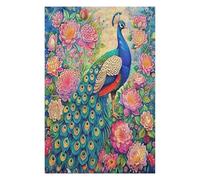 A Colorful Peacock 1000 Piece Jigsaw Puzzle for All Ages Feathers Shimmering Jigsaw Evening Wind Down Activity Challenging Fun Home Decor Stress Relief 1000 PCS