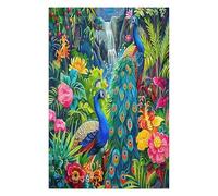 A Colorful Peacock 1000 Piece Jigsaw Puzzle for All Ages Feathers Shimmering Jigsaw Thoughtful Family Activity Colourful Design Stylish Home Decor 1000 PCS