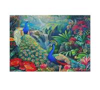 A Colorful Peacock 300 Piece Jigsaw Puzzle for All Ages Feathers Shimmering Jigsaw Thoughtful Graduation Gift Family Activity Colourful Design Home Decor Accent 300 PCS