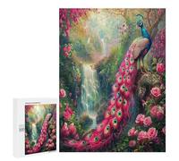 A Colorful Peacock 500Pc Jigsaw Puzzles Suitable All Ages Feathers Shimmering Jigsaws Thoughtful Housewarming Gift Family Game Night Vibrant Design Stress Reliever 500 PCS