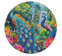 A Colorful Peacock 68 Piece Circular Puzzle Feathers Shimmering Animal Shape Learning Through Play Educational Puzzle for Kids & Adults Idea Home Decor 68 PCS