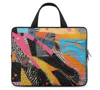 A Colorful Quilt Laptop Sleeve Ultra-Thin, Waterproof 13inch Laptop Bags, Portable Protective Computer Bag with Hand Strap