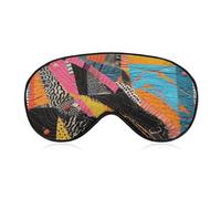 A Colorful Quilt Sleep Mask with Adjustable Strap, Comfortable & Soft Eye Mask for Sleeping Light Blocking, Lightweight & Breathable Eye Cover for Men Women