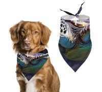 A Colorful Tropical Sea Turtle Dog Bandanas Soft Cute Triangle Larges Scarfs for Pets Kerchief Print Pet Handkerchiefs for Small Medium Large Dogs Puppy Cats
