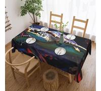 A colorful tropical sea turtle Rectangle Table Cloth, Waterproof Heavy Duty Tablecloths, Spill-Proof Tablecloth Washable Table Cover for Dining Camping Indoor Outdoor Table Cloths 137 x 183 cm