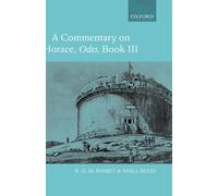 Nisbet - A Commentary on Horace Odes - New hardback or cased book - N555z