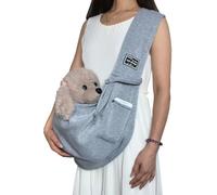 A convenient polyester mesh backpack for cat and dog bags when going out (grey)
