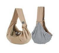 A convenient polyester mesh backpack for cat and dog bags when going out (Khaki)