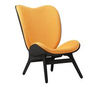 A Conversation Piece High Armchair Black Oak/Tangerine
