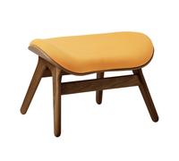 A Conversation Piece Ottoman Dark Oak/Tangerine