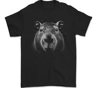 A Cool Capybara Mens T-Shirt 100% Cotton Black XL