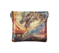 A Cool Japanese Anime Dragon Fashion Small Leather Coin Purse Portable Change Holder Card Organizer for Men Women Travel para monedas