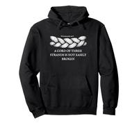 A Cord of Three Strands Ecclesiastes 4:12 Bible Verse Design Pullover Hoodie