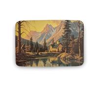 A Cottage Next To A River Bath Mats Washable Doormat Absorbent Entrance Rug For Front Back Door Laundry Room Outdoor 40 X 60Cm